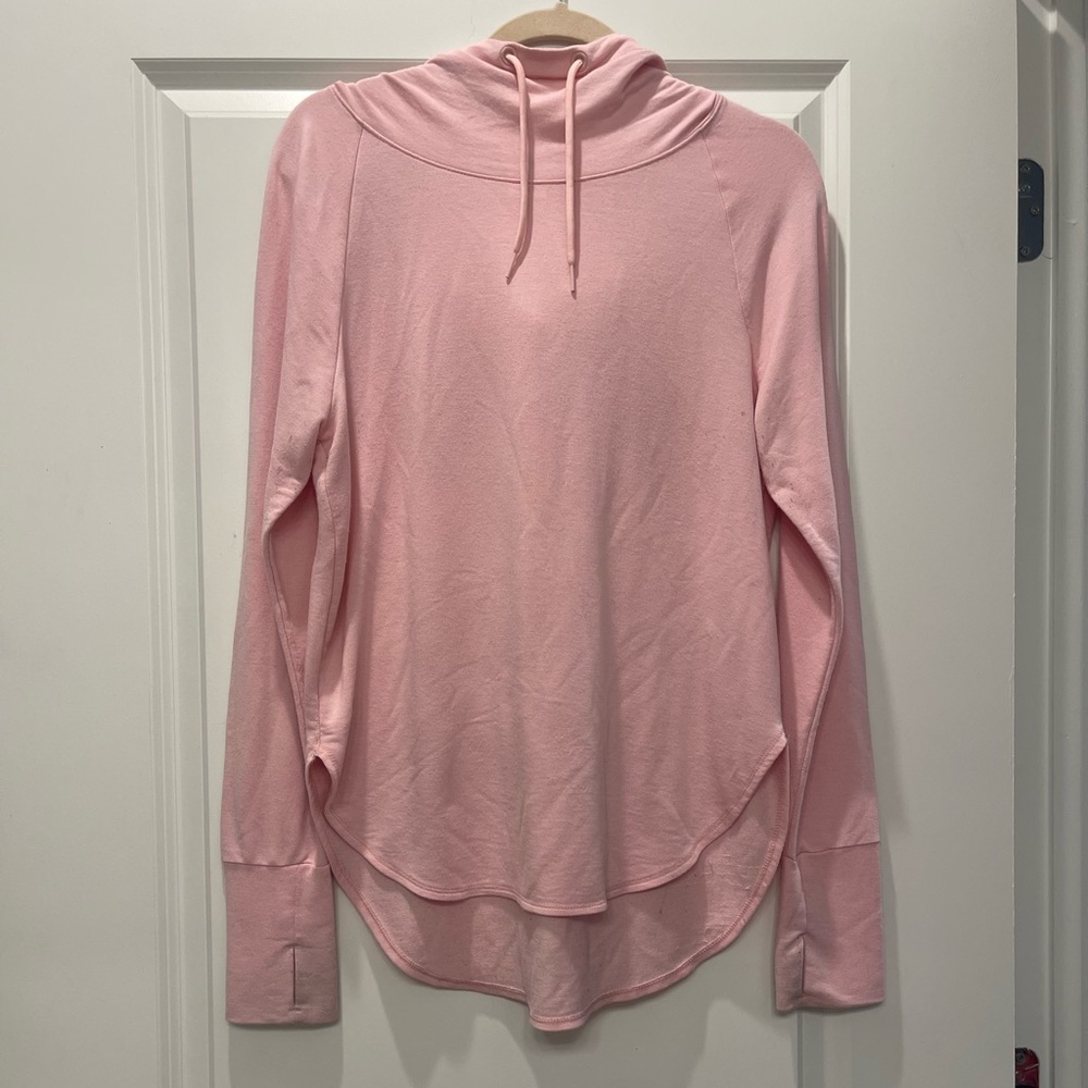 Avia | Pink Cowl Neck Hoodie With Thumb Slits